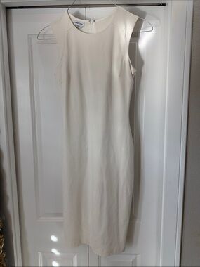 bebe Cream Midi Sheath Dress